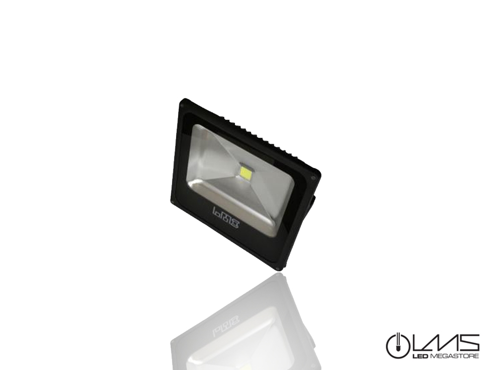 Προβολέας Μάυρος 30 Watt 12-24 Volt Slim Plasma Ψυχρό Λευκό B-W-04526