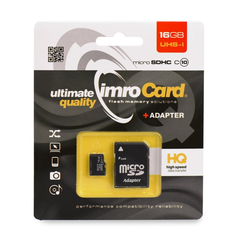 Memory Card Imro microSD 16GB with adapter SD 590276801