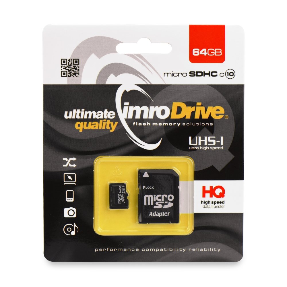 Memory Card Micro SDHC Imro 64 GB UHS with adapter 5902