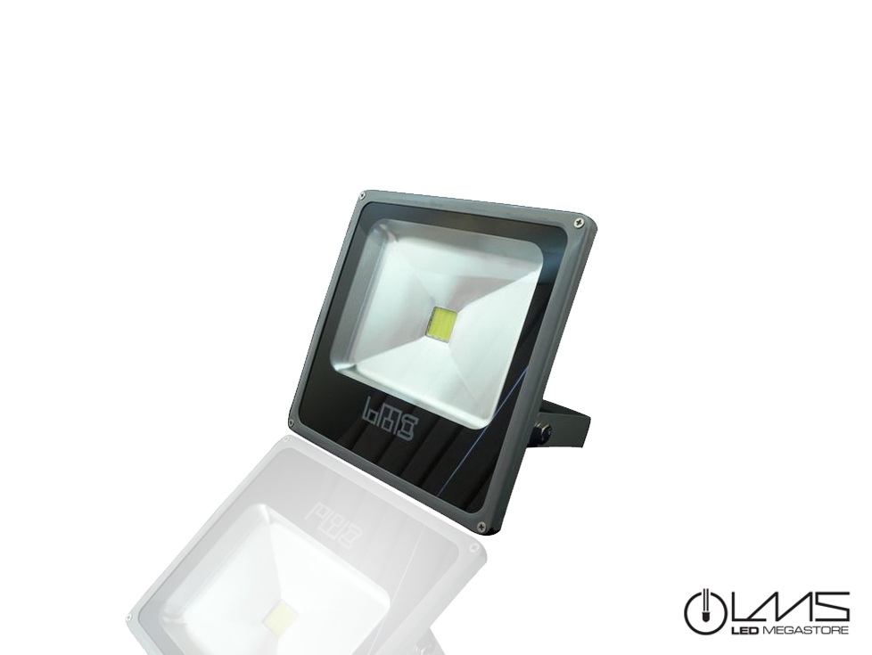 Προβολέας Ασημί 50 Watt 12-24 Volt Slim Plasma ΨΥΧΡΟ Λευκό S-WW-04618