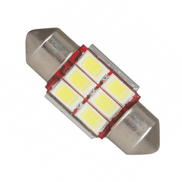 Σωληνωτός 31mm Can Bus 5630SMD με 6 SMD Ψυχρό Λευκό 06398