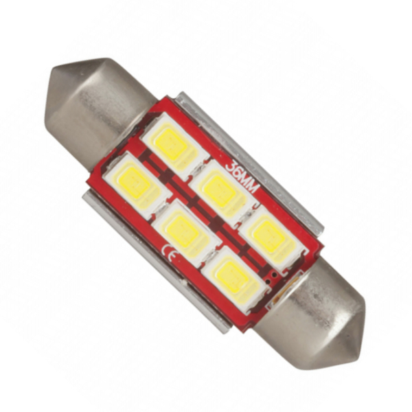 Σωληνωτός 36mm Can Bus 5630SMD με 6 SMD Ψυχρό Λευκό 06399