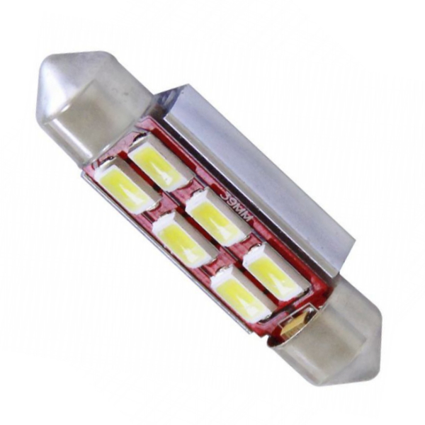Σωληνωτός 39mm Can Bus 5630SMD με 6 SMD Ψυχρό Λευκό 06400