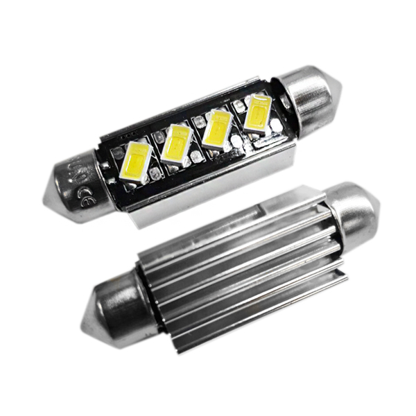 Σωληνωτός 42mm Can Bus 5630SMD με 4 SMD Ψυχρό Λευκό 06342