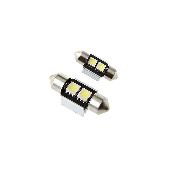 Σωληνωτός 31mm Can Bus με 2 SMD Ψυχρό Λευκό 04721