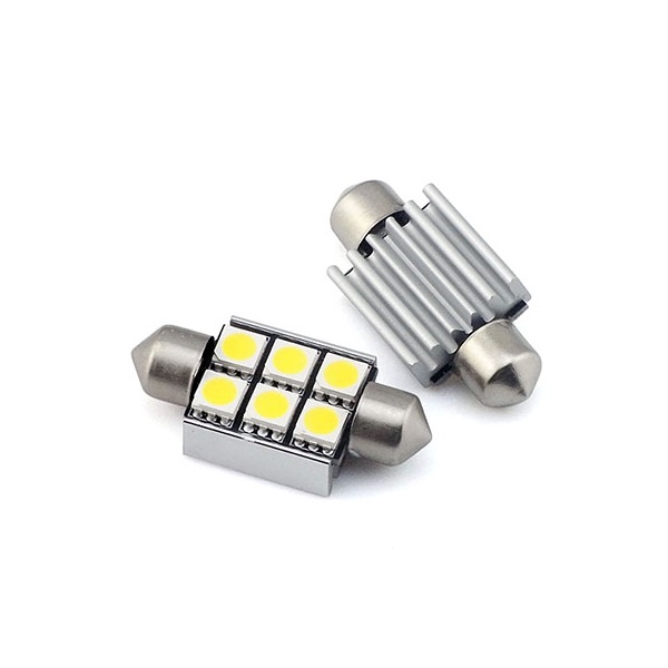 Σωληνωτός 39mm Can Bus με 6 SMD Ψυχρό Λευκό 04438