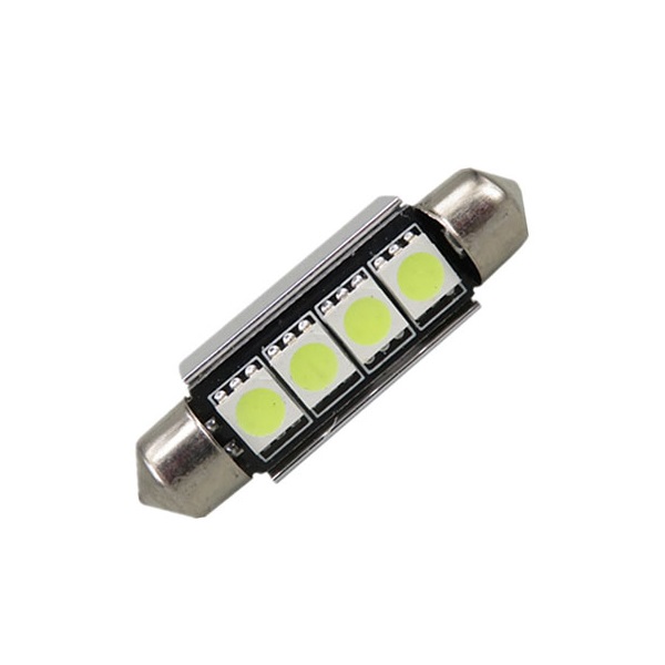 Σωληνωτός 42mm Can Bus με 4 SMD Μπλε 05617