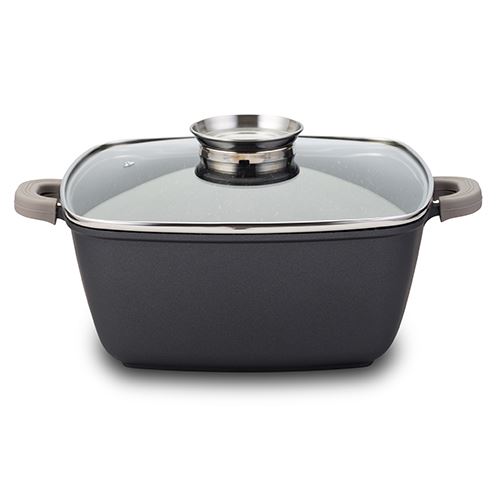 Τετράγωνη κατσαρόλα-γάστρα με αντικολλητική επίστρωση stone 28cm 10-128-102