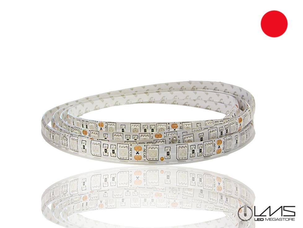 Ταινία LED LMS 14.4 watt 60 smd 5050 Led Κόκκινη Αδιάβροχη 03972