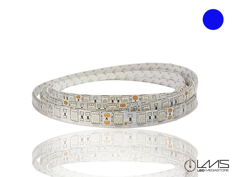 Ταινία LED LMS 14.4 watt 60 smd 5050 Led Μπλε Αδιάβροχη 03973