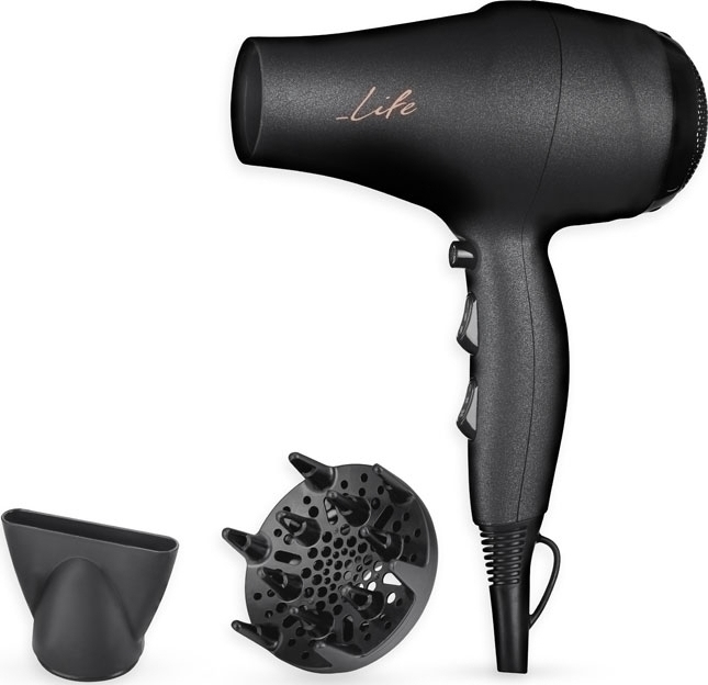 LIFE - ΣΗΜΑΝΤΙΚΟ: Σε περίπτωση διαφοράς τιμής από το κατάστημα ισχύει παντα και μόνο η τιμή του καταστήματος Life HD-001 Σεσουάρ μαλλιών 6414