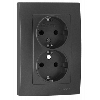 Πρίζα Σούκο Διπλή Γραφίτης 32050057