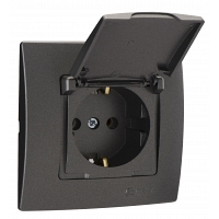 Πρίζα Σούκο Μονή με Κάλυμμα Γραφίτης 32050029