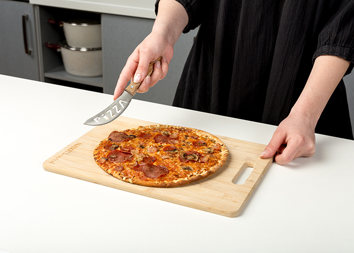 Aνοξείδωτο ατσάλινο μαχαίρι πίτσας Terrestrial με ξύλινη λαβή 20.5cm MAXAIRI11