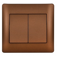Διακόπτης Αλέρετούρ Ακραίος Διπλός 10Α Metallic Coffe MetallicCoffe5