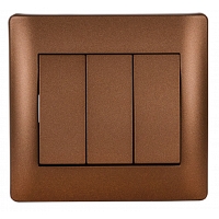 Διακόπτης Τριπλός Κομμυτατέρ 10Α Metallic Coffe MetallicCoffe6
