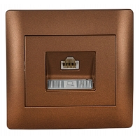 Πρίζα Δικτύου RJ45-CAT5e Metallic Coffe MetallicCoffe19