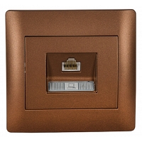 Πρίζα Δικτύου RJ45-CAT6e Metallic Coffe MetallicCoffe20