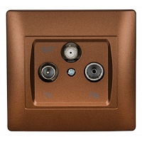 Πρίζα TV+FM+SAT Metallic Coffe MetallicCoffe23