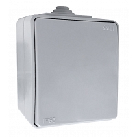 Διακόπτης Εξωτερικός Στεγανός Απλός 10Α Γκρί OIKPRI3