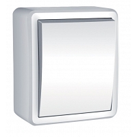 Διακόπτης Εξωτερικός Στεγανός Απλός 10Α Λευκός OIKPRI8