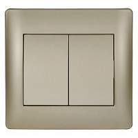 Διακόπτης Διπλός Κομμυτατέρ 10Α Metallic Champagne MetallicChampagne4
