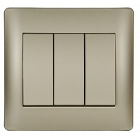 Διακόπτης Τριπλός Κομμυτατέρ 10Α Metallic Champagne MetallicChampagne6