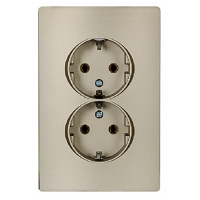Πρίζα SHUKO Διπλή 16A Metallic Champagne MetallicChampagne15