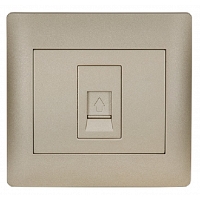 Πρίζα Τηλεφώνου RJ11 με κάλυμμα Metallic Champagne MetallicChampagne16