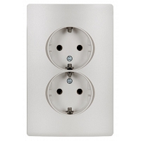 Πρίζα SHUKO Διπλή 16A Metallic Λευκό MetallicWhite3