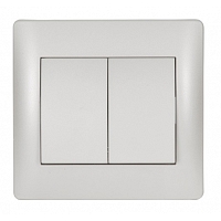 Διακόπτης Αλέρετούρ Ακραίος Διπλός 10Α Metallic Λευκό MetallicWhite17