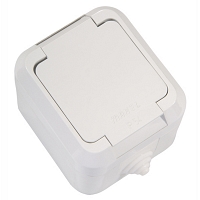 Πρίζα Μονή με Καπάκι Αδιάβροχη IP44 ADIAVROXA6