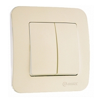 Διακόπτης Διπλός Μπεζ MPEZ6