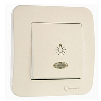 Διακόπτης Αλλέ ρετούρ Φωτεινός Μπεζ MPEZ11