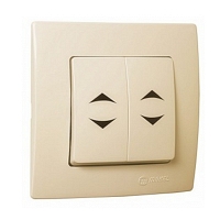 Διακόπτης Διπλός Αλλέ ρετούρ Μπεζ MPEZ12