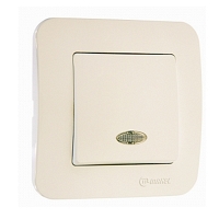 Διακόπτης Σκάλας Με Φωτεινή Ενδειξη Λειτουργείας Μπεζ MPEZ13