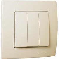 Διακόπτης Τριπλός 1 είσοδος 3 έξοδοι Μπεζ MPEZ15