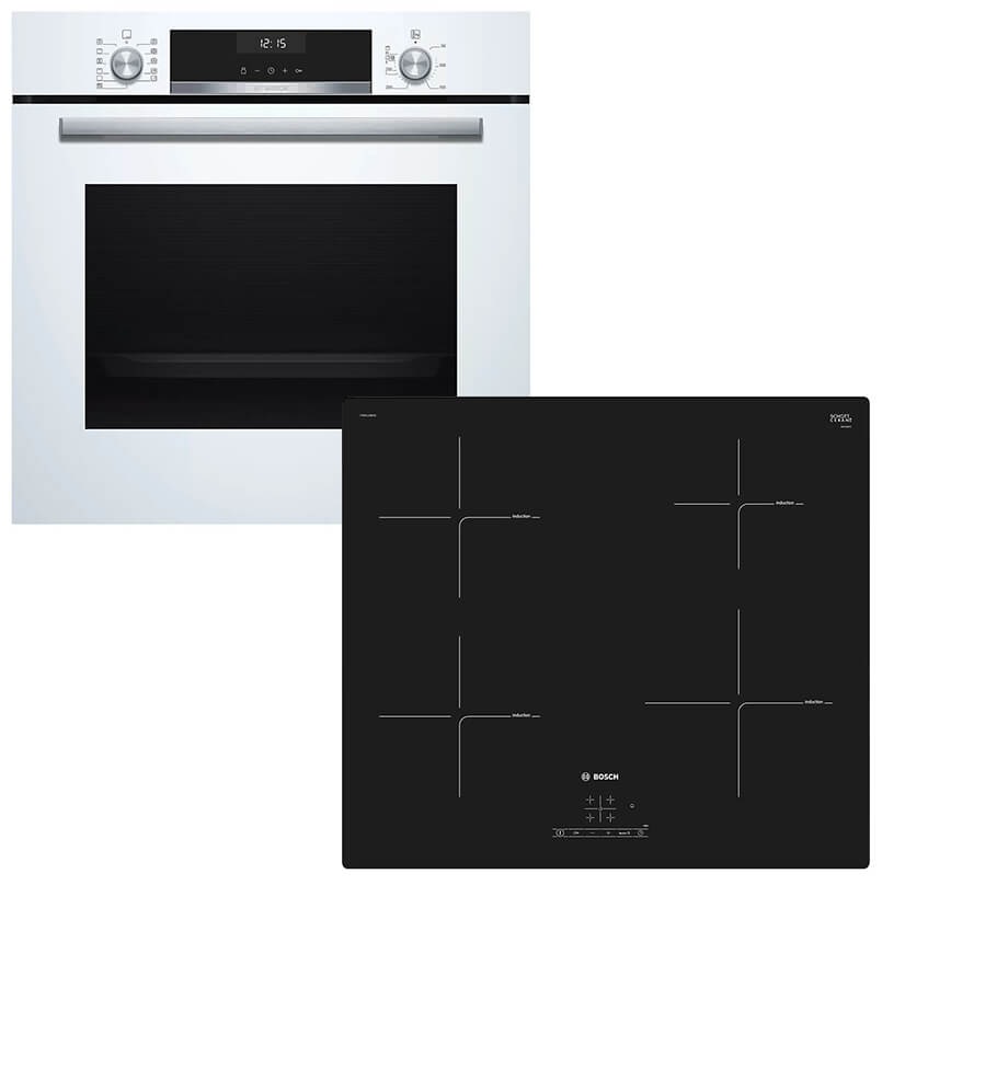 Bosch HBA5570W0 Φούρνος + PIE611BB1E Εστία PIE611BB1E