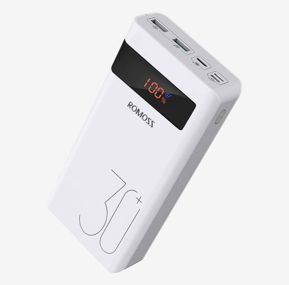 Αξεσουάρ κινητών Elektrostore24 - ΣΗΜΑΝΤΙΚΟ: Σε περίπτωση διαφοράς τιμής από το κατάστημα ισχύει παντα και μόνο η τιμή του καταστήματος ROMOSS SENSE 8P+ LED QUICK CHARGE 3.0 POWER BANK 3000