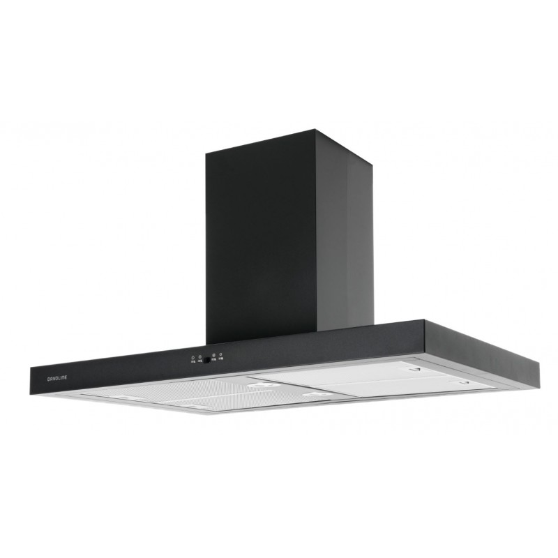 Davoline Tau Island Black Απορροφητήρας Νησίδας 90cm TA