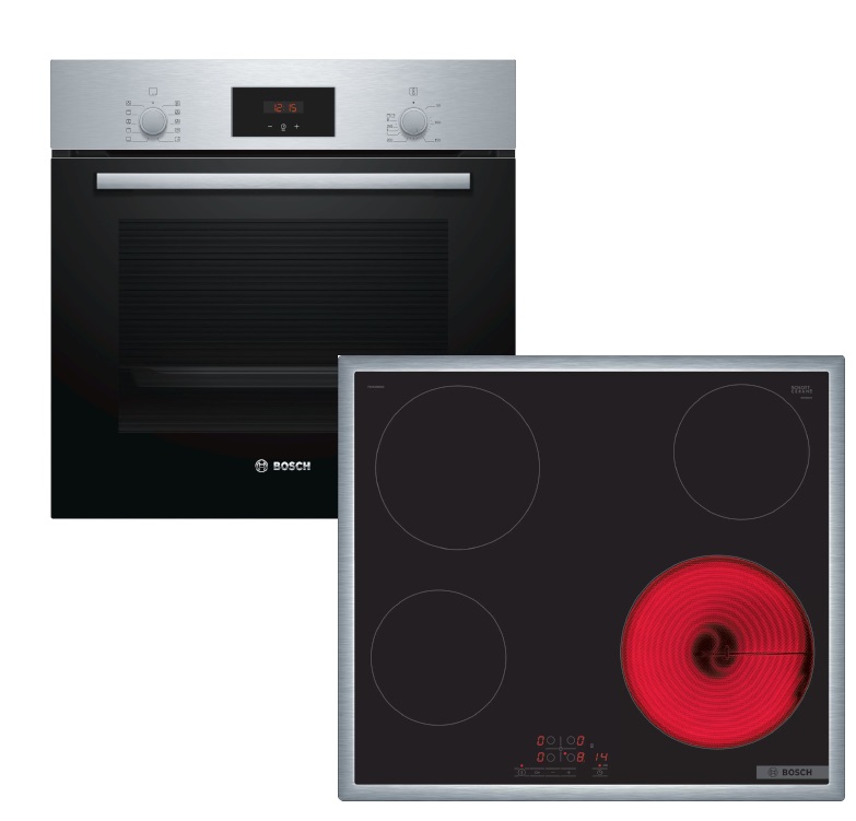 Bosch HBF154ES0 + PKE645BB2E Φούρνος άνω Πάγκου 66lt με