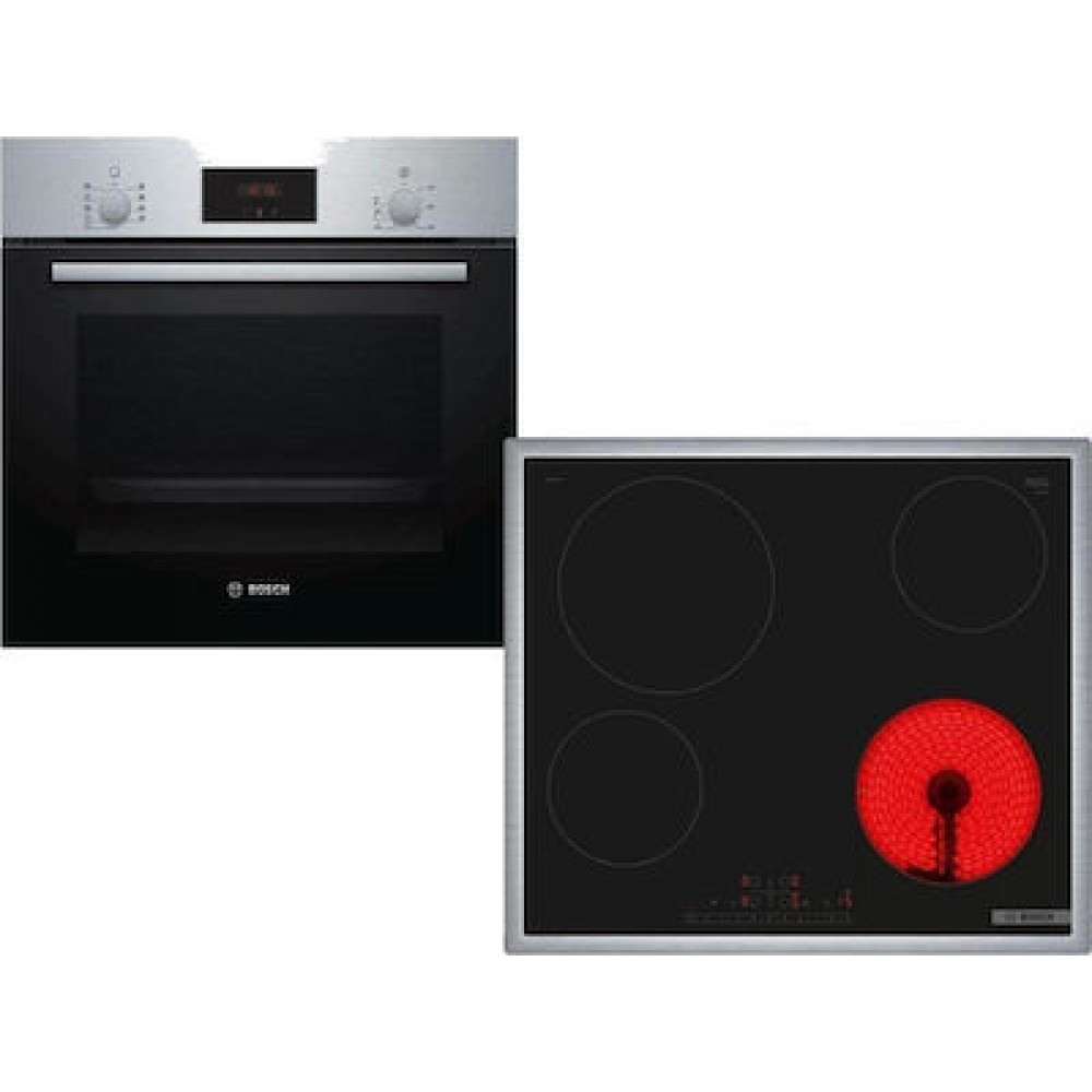 Bosch HBF134ES1 + PKE645FP2E Φούρνος άνω Πάγκου 66lt με
