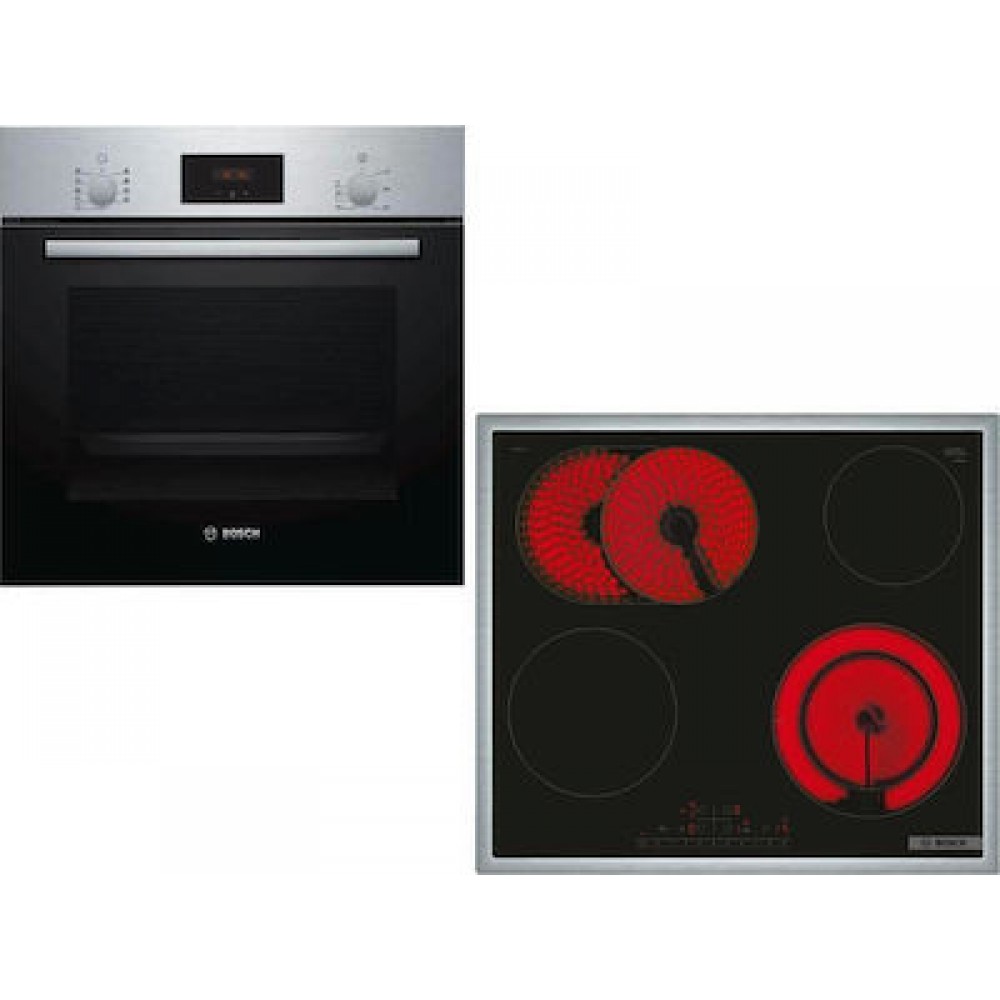 Bosch HBF134ES1 + PKN645FP2E Φούρνος άνω Πάγκου 66lt με