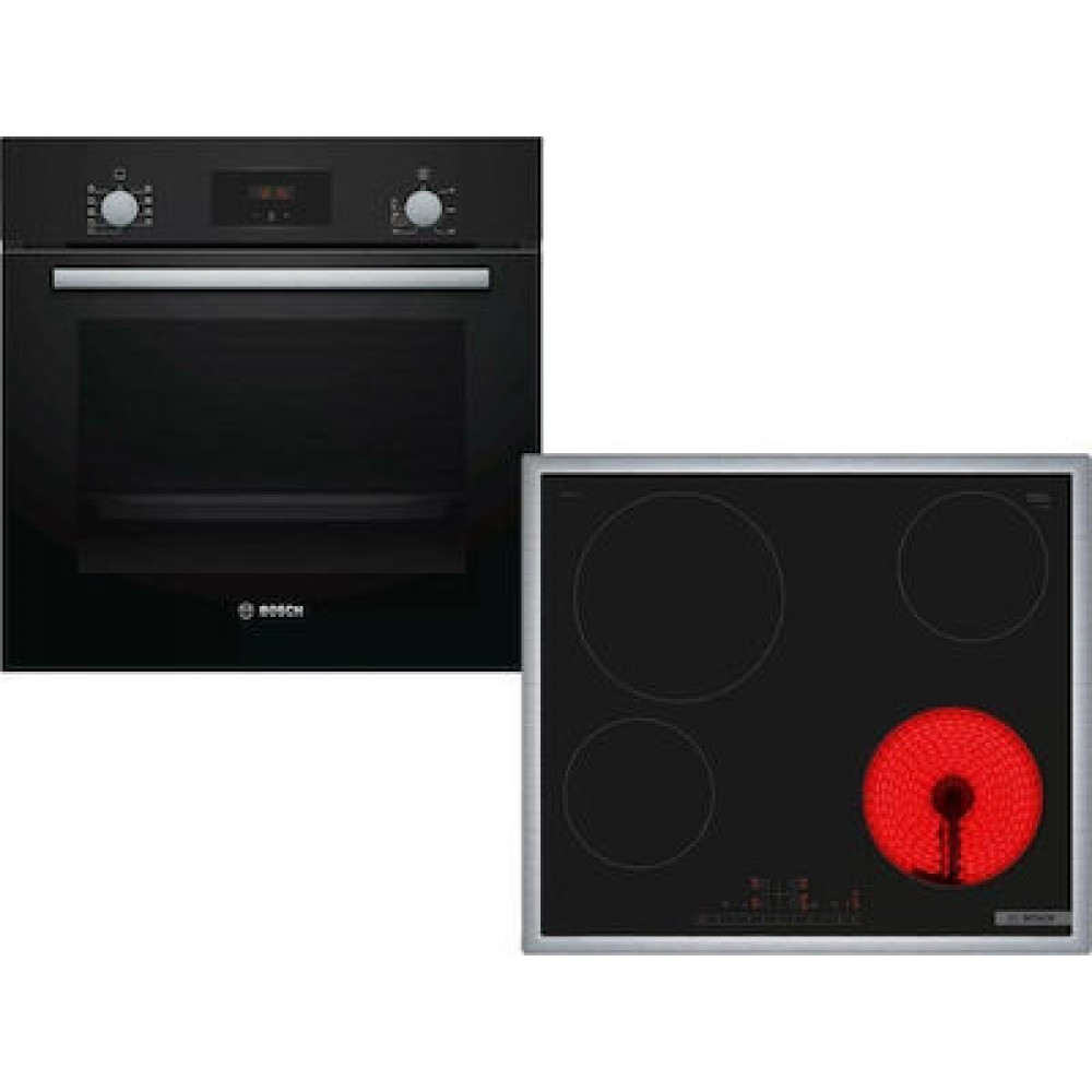 Bosch HBF134EB1 + PKE645FP2E Φούρνος άνω Πάγκου 66lt με