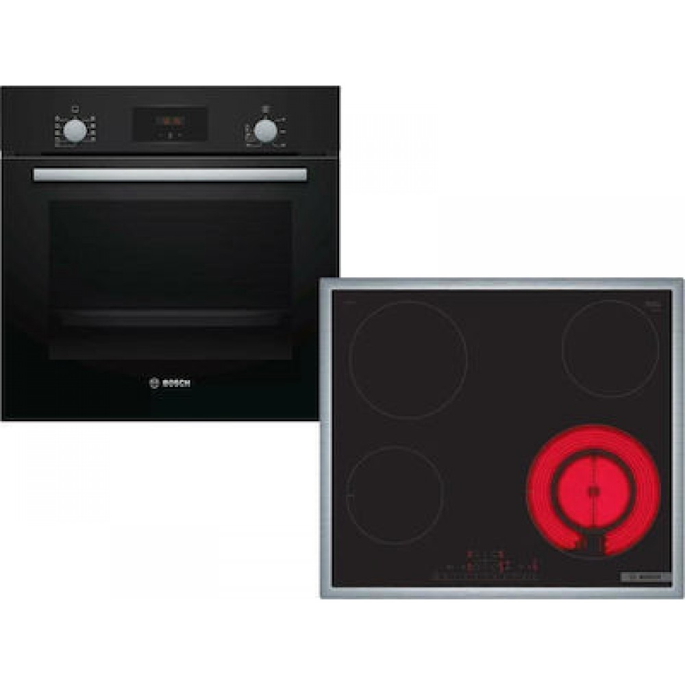 Set Εντοιχισμού Bosch Φούρνος HBF134EB1 + Εστία Κεραμικ