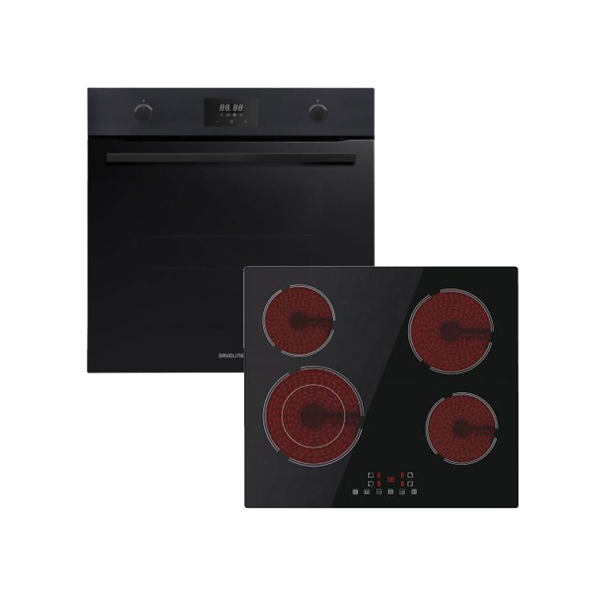 Davoline Σετ Εντοιχισμού Φούρνος BPDX 6012 BL Κεραμική 