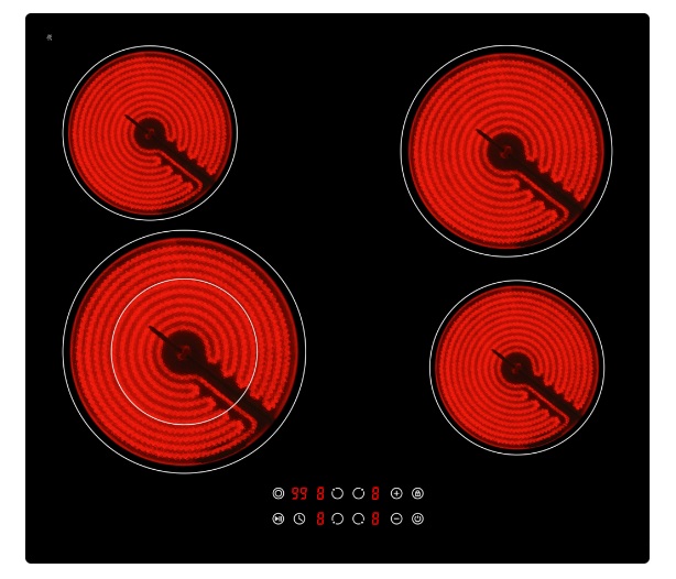 Εστία Αυτόνομη Κεραμική Arielli ACH-644T 4 Θέσεων 59x52