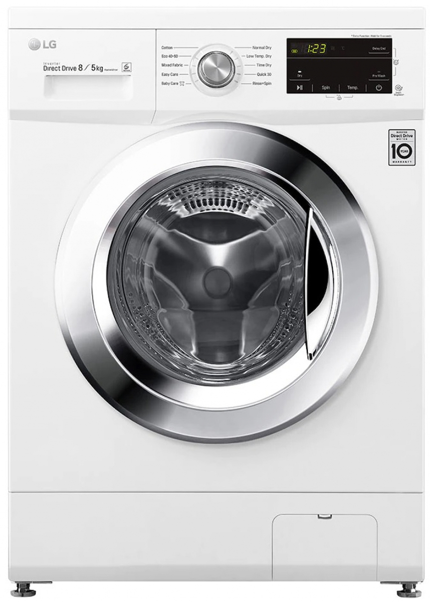 LG F4J3TM5WE Πλυντήριο-Στεγνωτήριο Ρούχων 8kg/5kg, 1400