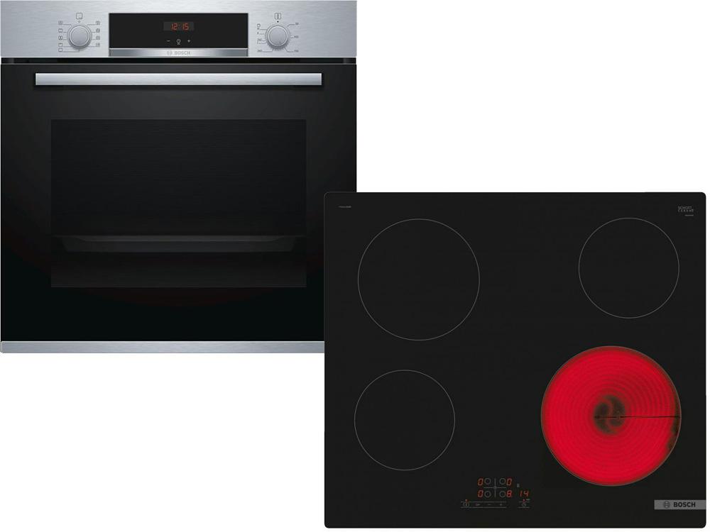 Set Εντοιχισμού Bosch Φούρνος HBA534ES0 + Εστία Κεραμικ