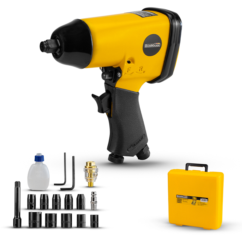 BORMANN BAT6100 Αερόκλειδο 1/2'',με 10τεμ. Καρυδάκια,Ροπή 360Nm 055747